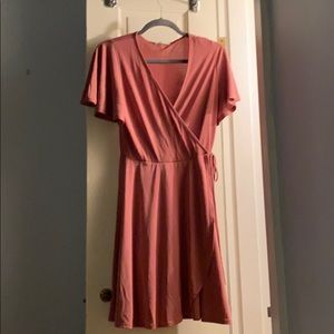 Pink Wrap Dress